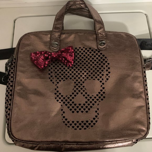 Betsey Johnson Betseyville Skull Laptop Bag - Picture 1 of 3